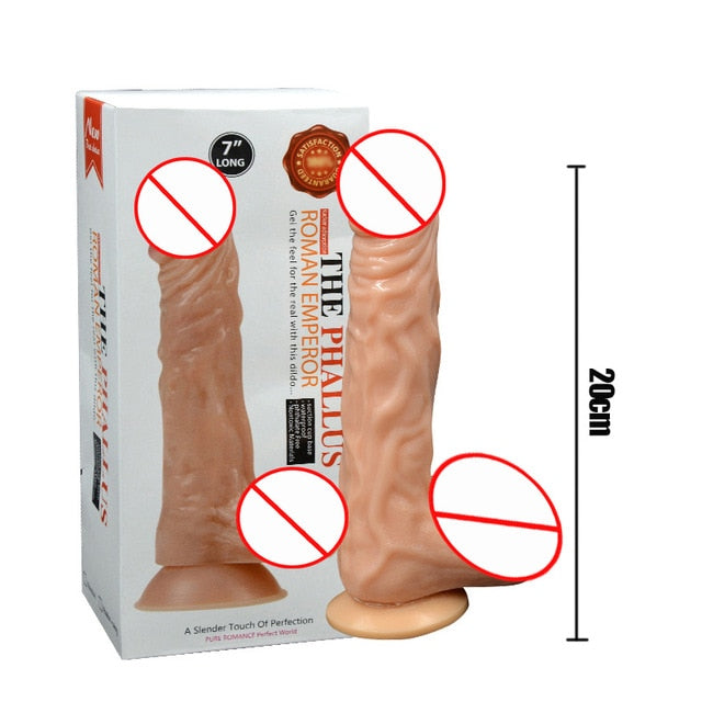 Soft Flesh Dildo Realistic with Suction Cup Sucker Big Artificial Penis for Women Sex Toys Female Masturbator Adult Sex Product