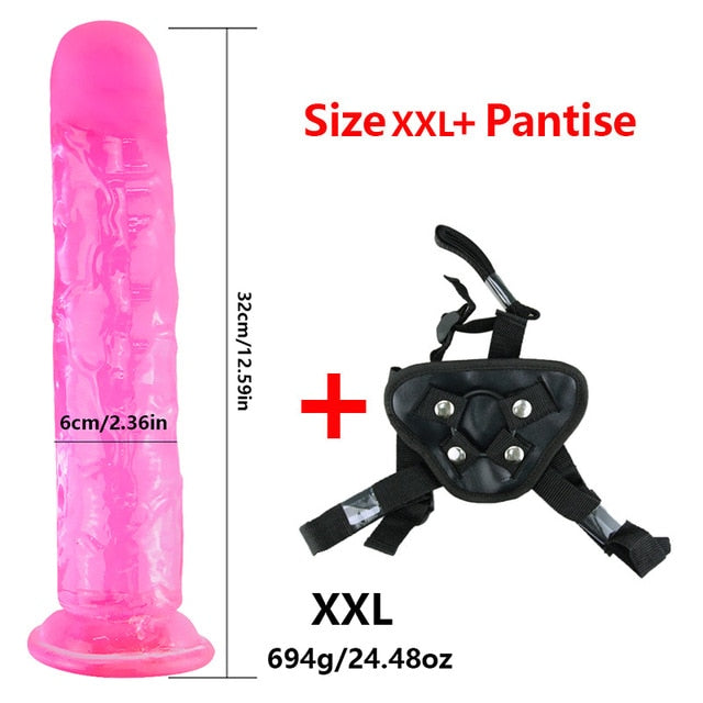2.4~5.5cm dildo Strap-On Adjustable dildo for anal Strapon Toys for adults realistic penis sex toys soft sex shop for couples