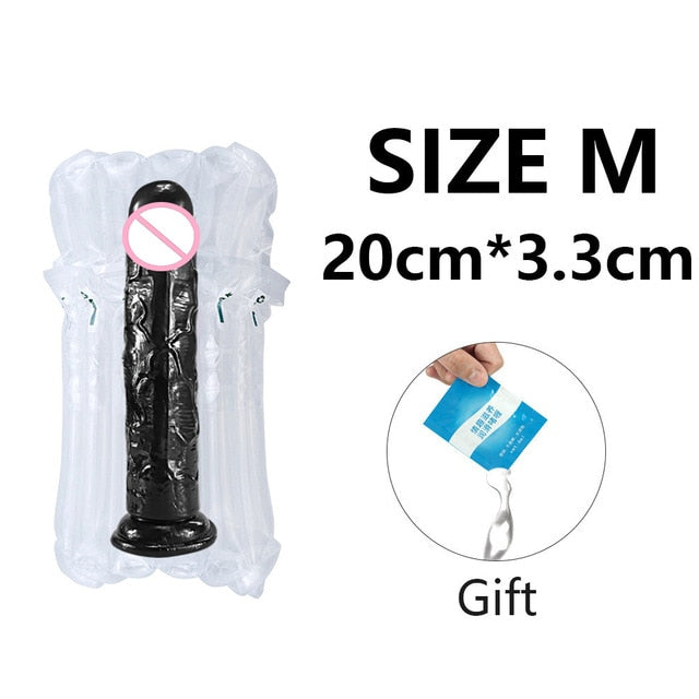Strong Suction Cup Dildo Toy for Adult Erotic Soft Jelly Dildo Anal Butt Plug Realistic Penis G-Spot Orgasm Sex Toys for Woman