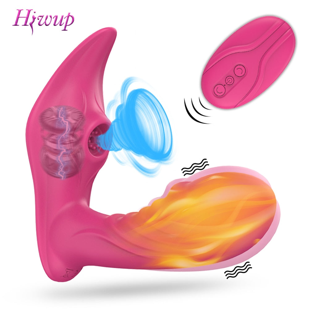 Wireless Remote Control Sucking Vibrator for Women G Spot Clit Sucker Clitoris Stimulator Dildo Sex Toys Shop for Adults Couples
