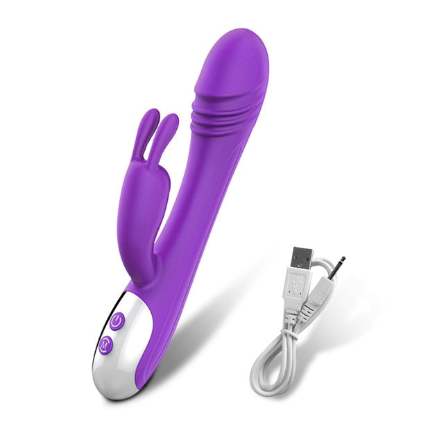 Powerful Rabbit Vibrator for Women Clitoris Stimulation Chargable Dildo Penis Vibrator Sex Toy Female for Couples Adults Product