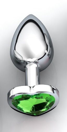 3 Size Anal Plug Heart Stainless Steel Crystal Anal Plug Removable Butt Plug Stimulator Anal Sex Toys Prostate Massager Dildo