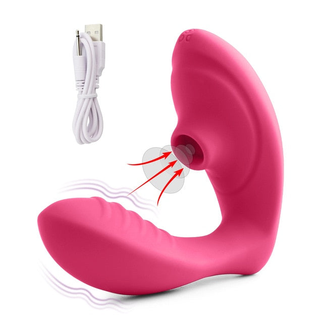 Vagina Sucking Vibrator G Spot Dildo Oral Sex Suction Clitoris Stimulator Erotic Sex Toy for Women Female Masturbator